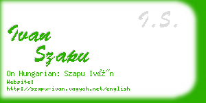 ivan szapu business card